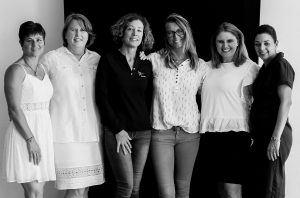 Sail + Leisure Editor, Ingrid Hale with some of the women warriors in our maritime industry