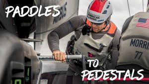 Paddles onboard American Magic