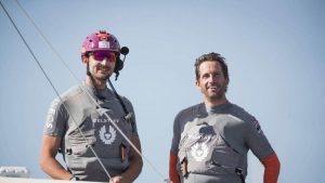 Giles Scott with Sir Ben Ainslie