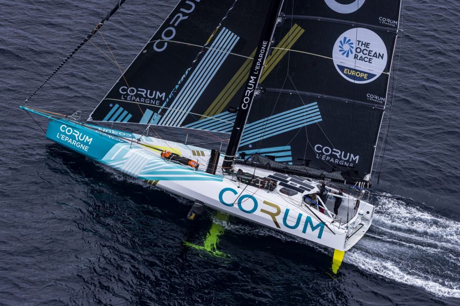 The finish of Leg 1 of The Ocean Race Europe from Lorient, France to Cascais, Portugal.